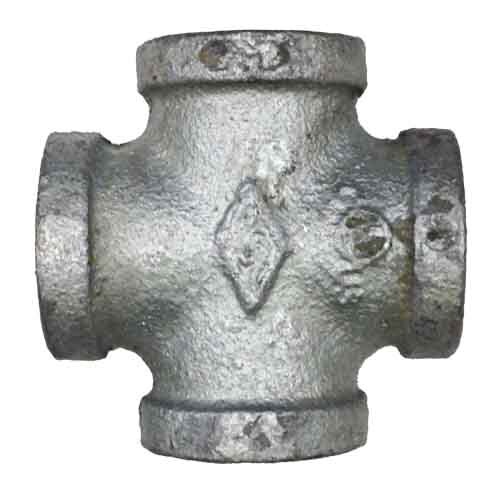 CRS2G 2"  Cross, Malleable 150#, Galvanized